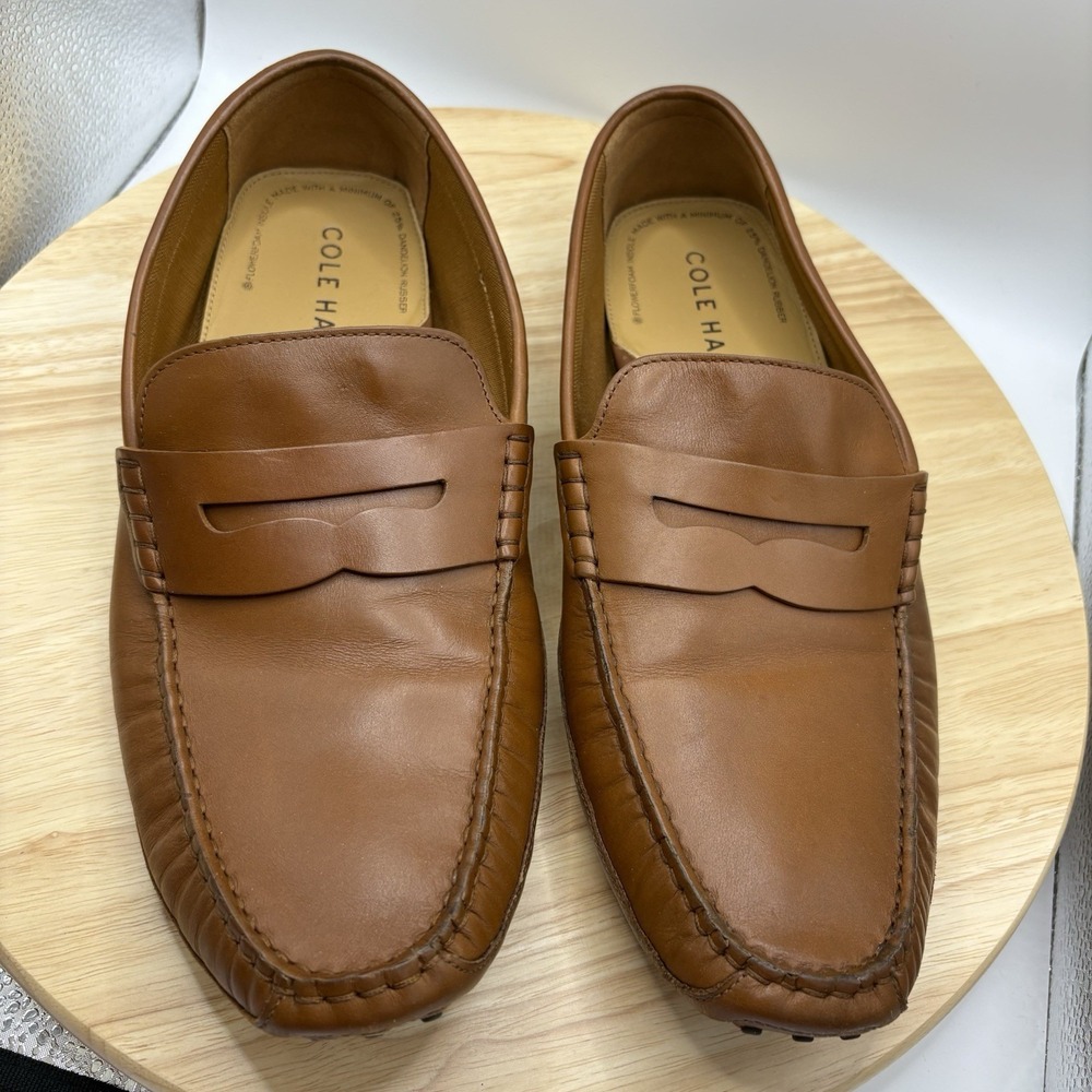Cole Haan Men's Wyatt Bit Driver Loafers British Tan Leather Size 10.5M C41727